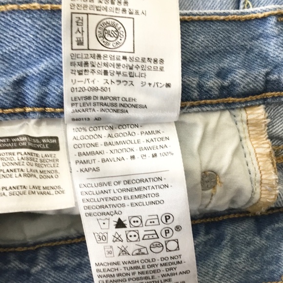 Levi's 501 High Rise Denim Shorts - Picture 4 of 4